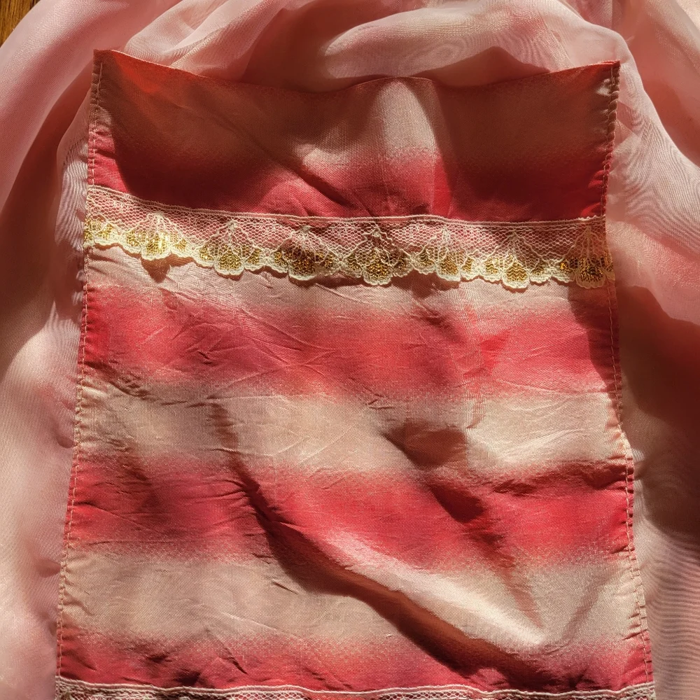 Fancy Vintage Apron ~ Pretty & Pink! ~ Handmade ~ MCM Vibe ~ Unique & Pretty!